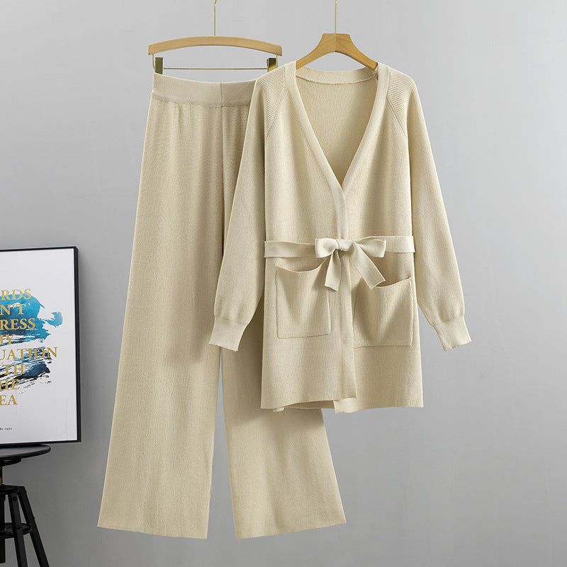 Glamorous Women's Two-piece Knitted Loose European Fashion Casual Suit