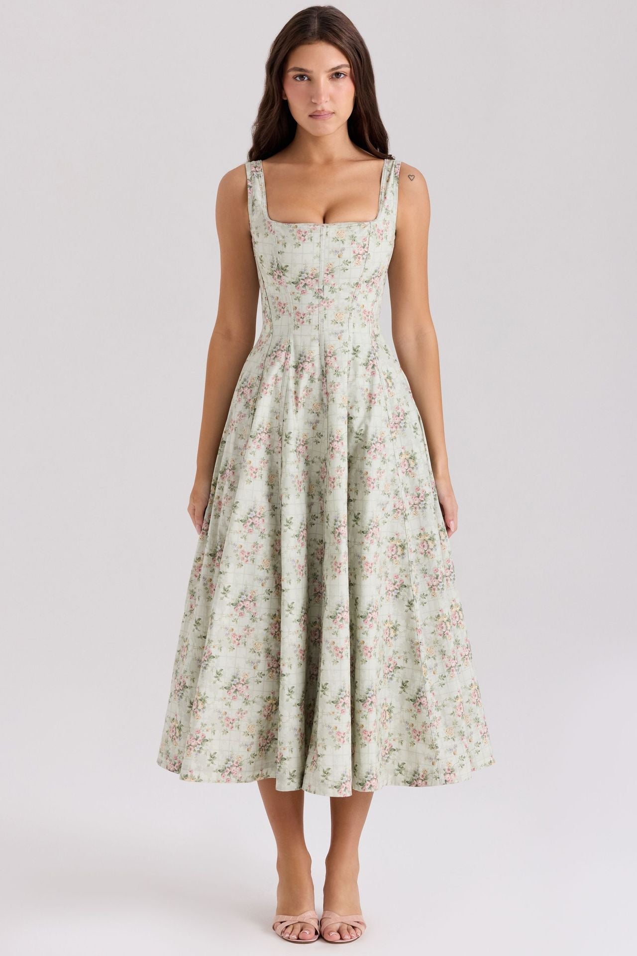 Tied Slim Fit High Waist Midi Dress Dresses