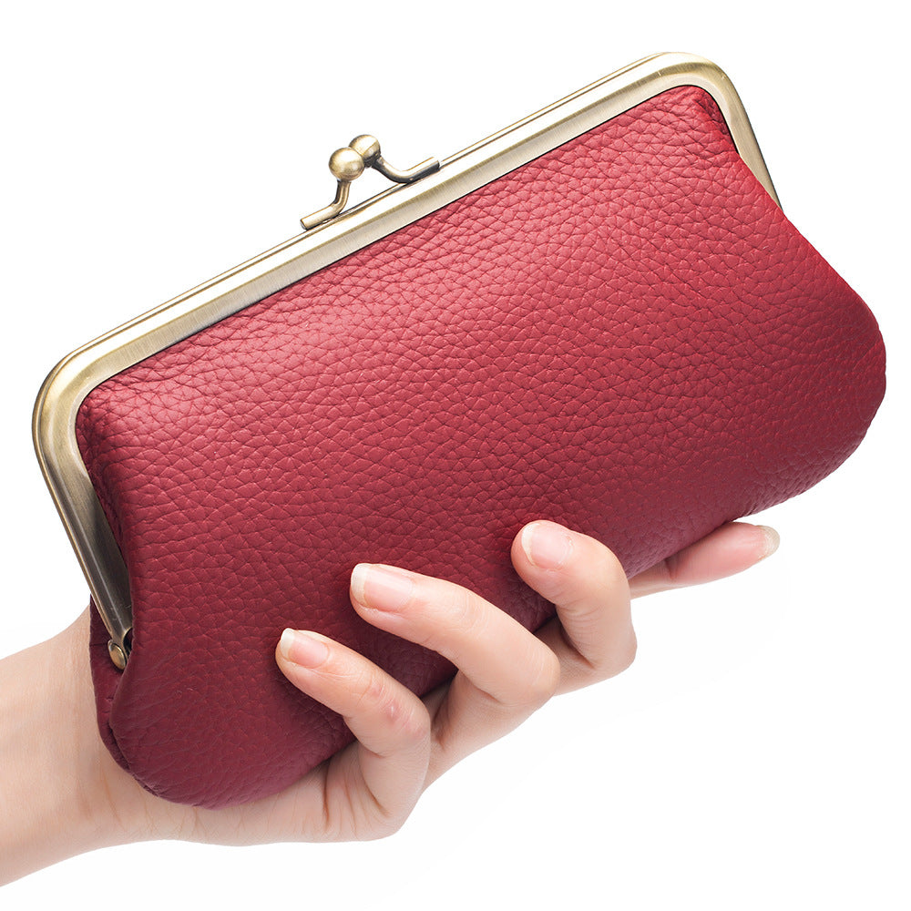 Clutch Female Genuine Leather Simple Long Handbags