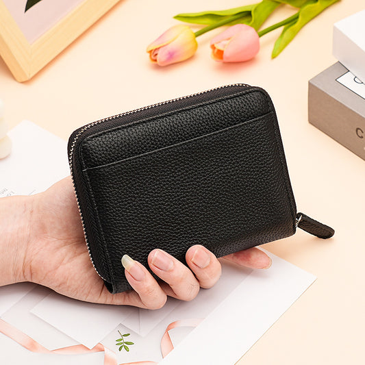 Women's & Men's & Stylish Versatile Genuine Leather Large Card Holder