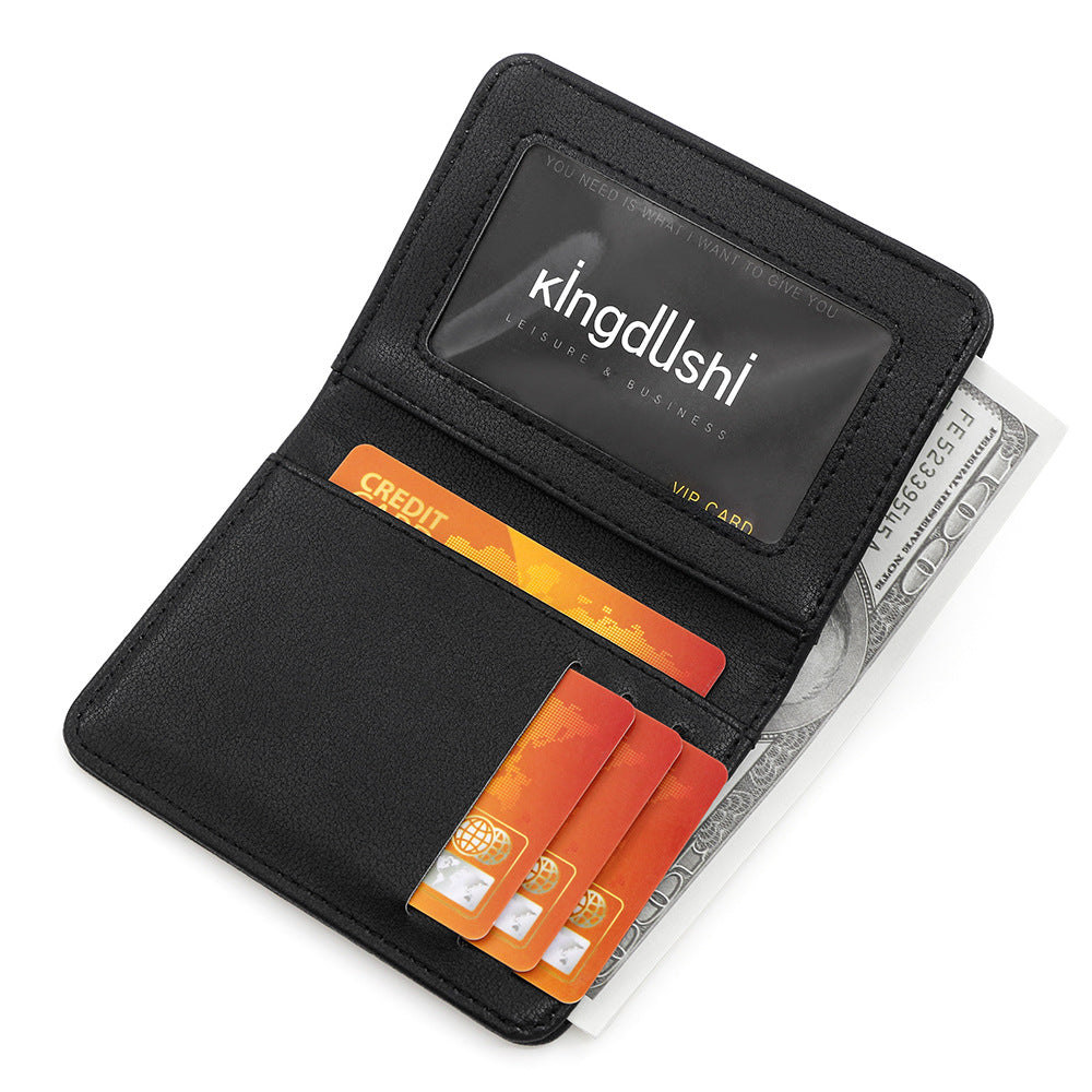 Men's Short Korean Retro Trifold Multiple Slots Card Holder