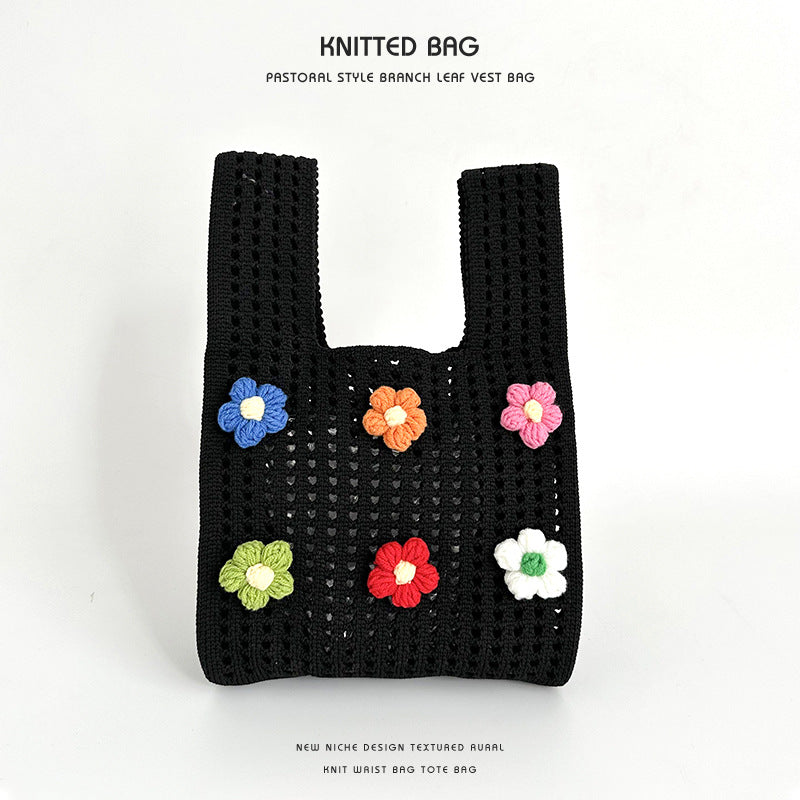 Women's Knitted Wool Version Versatile Hand Carrying Handbags