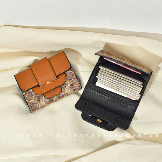 Women's Trendy Fashion Korean Zipper Expanding Card Holder