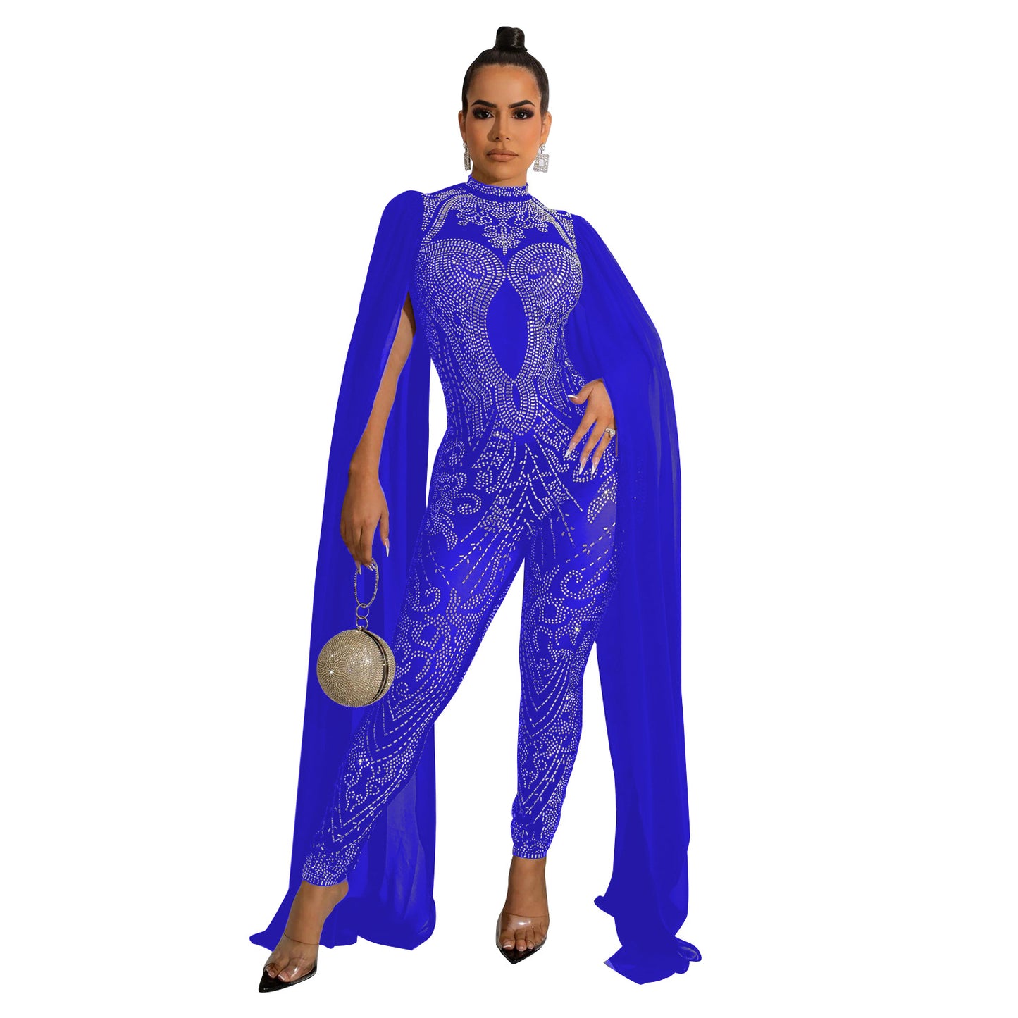 Women's Classic Sexy Mesh Rhinestone Nightclub Pants