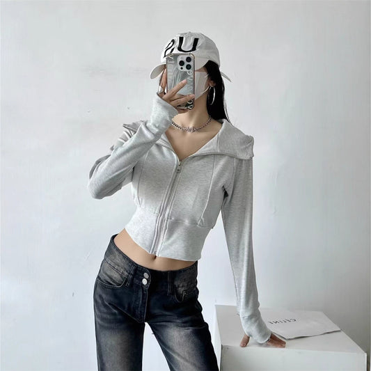 Women's Street Sports Style Hot Slim Hooded Coats