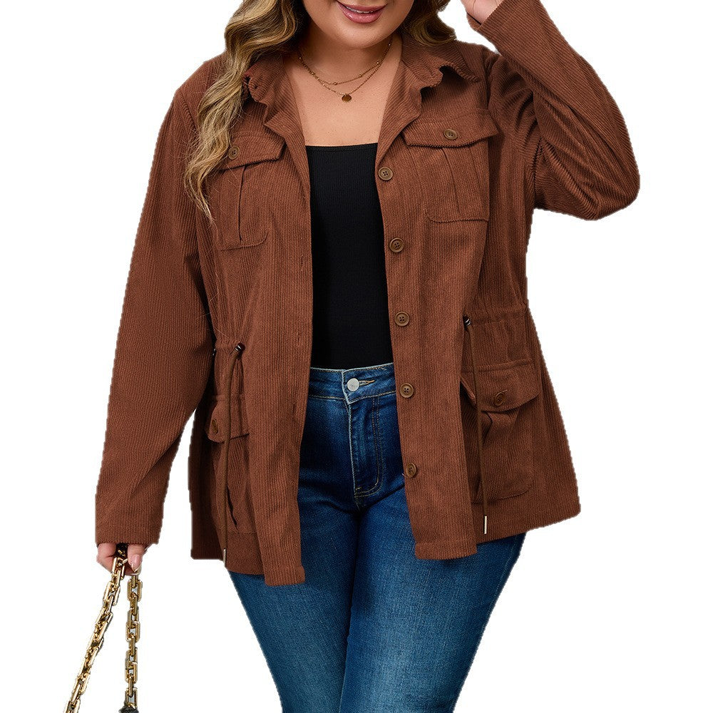 Women's Autumn Retro Large Solid Color Mid-length Blouses