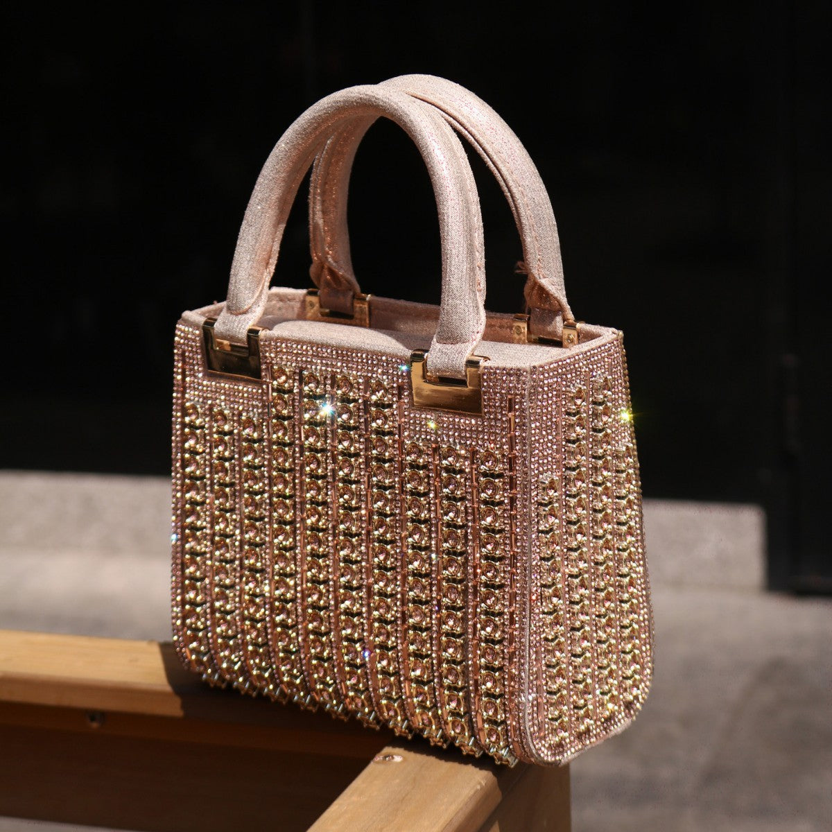 Dinner Refined Rhinestone Chain Simple Fashion Evening Bags
