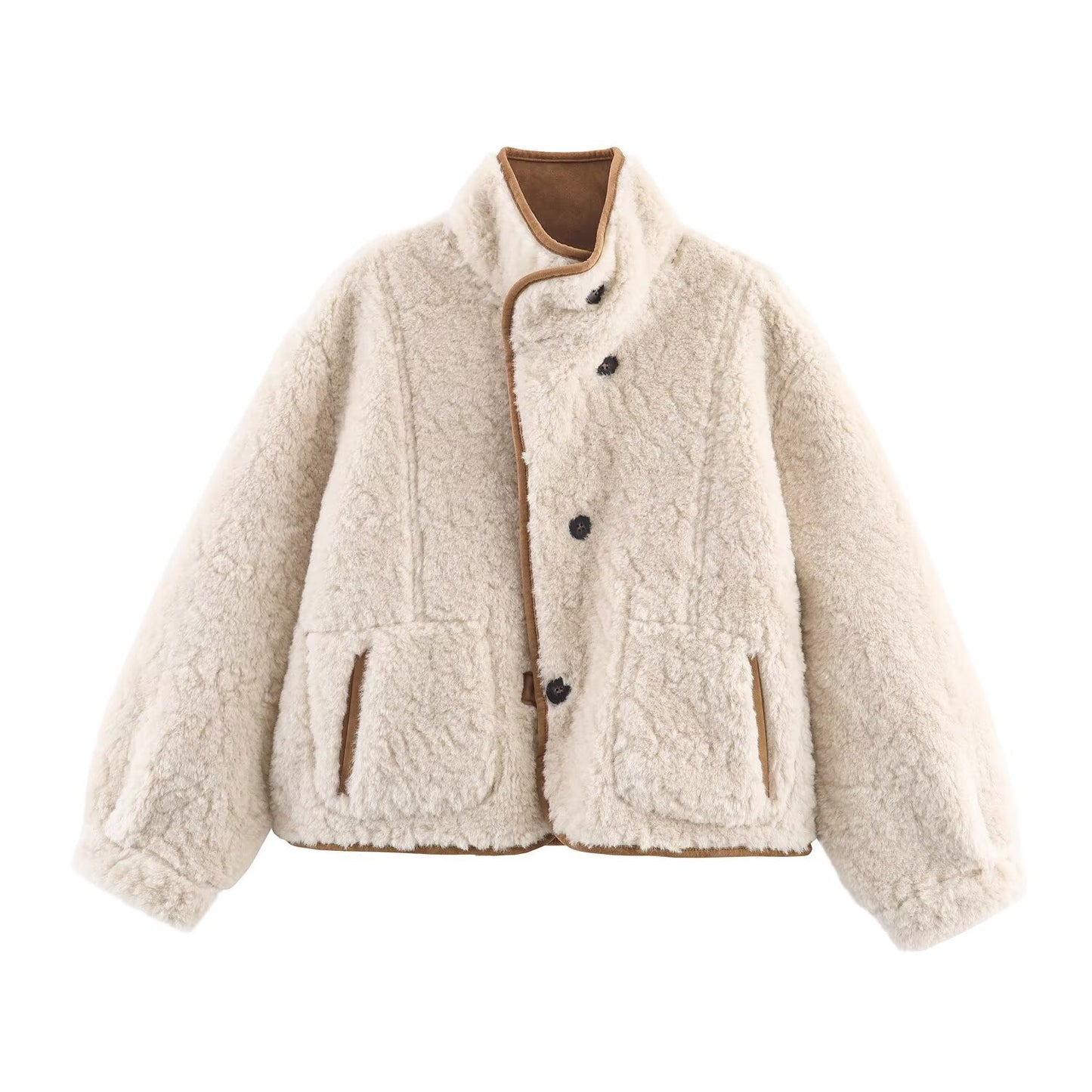 Women's Casual Graceful Fashion Double-sided Warm Coats
