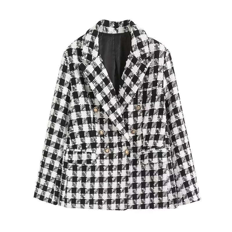 Women's American Texture Double-breasted Mid-length Fashion Blazers