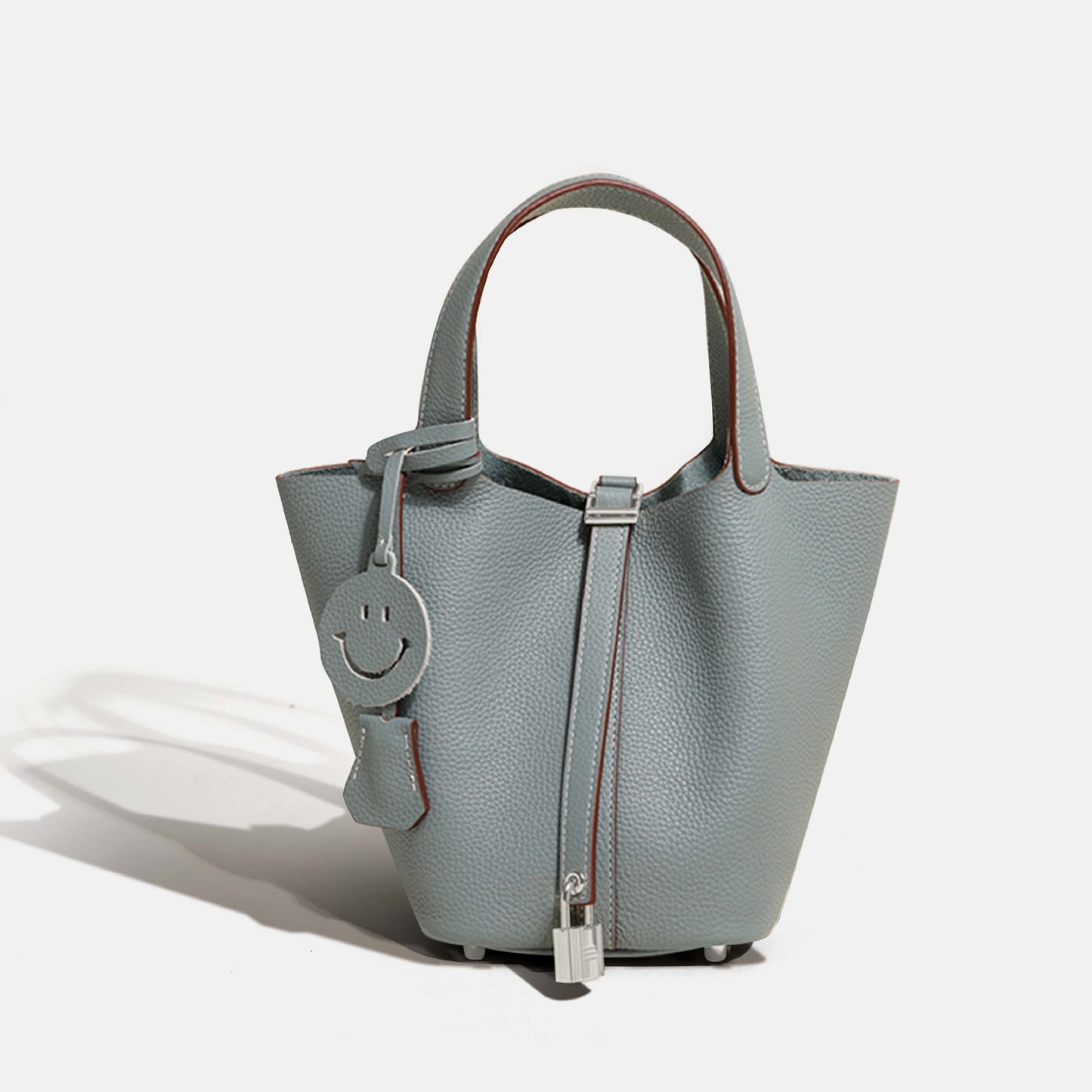 Women's First Layer Cowhide Vegetable Basket Handbags