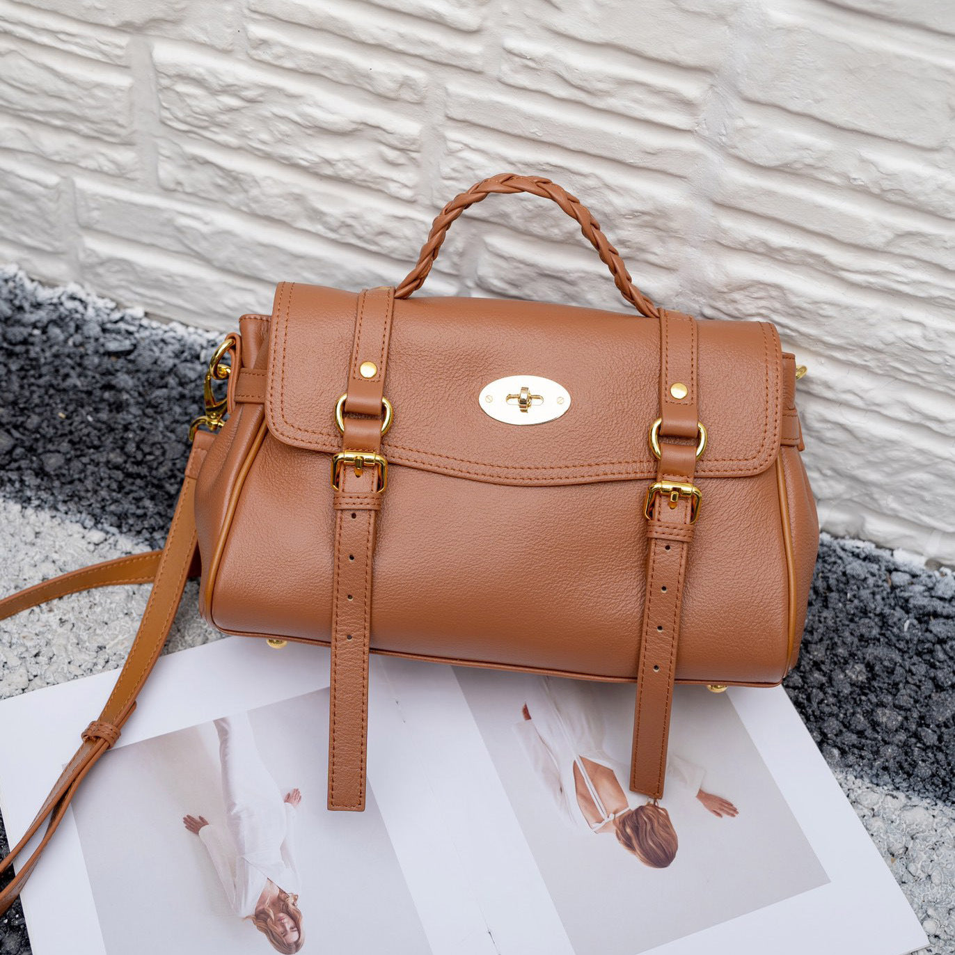 Charming Women's Leather Cowhide Portable Commuter Bags