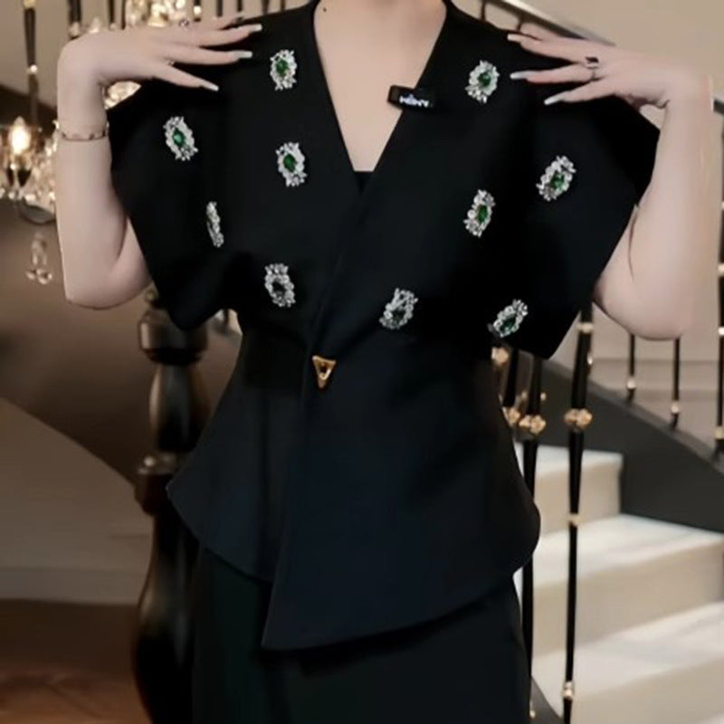 Women's French Sexy Deep V Autumn Elegant Coats