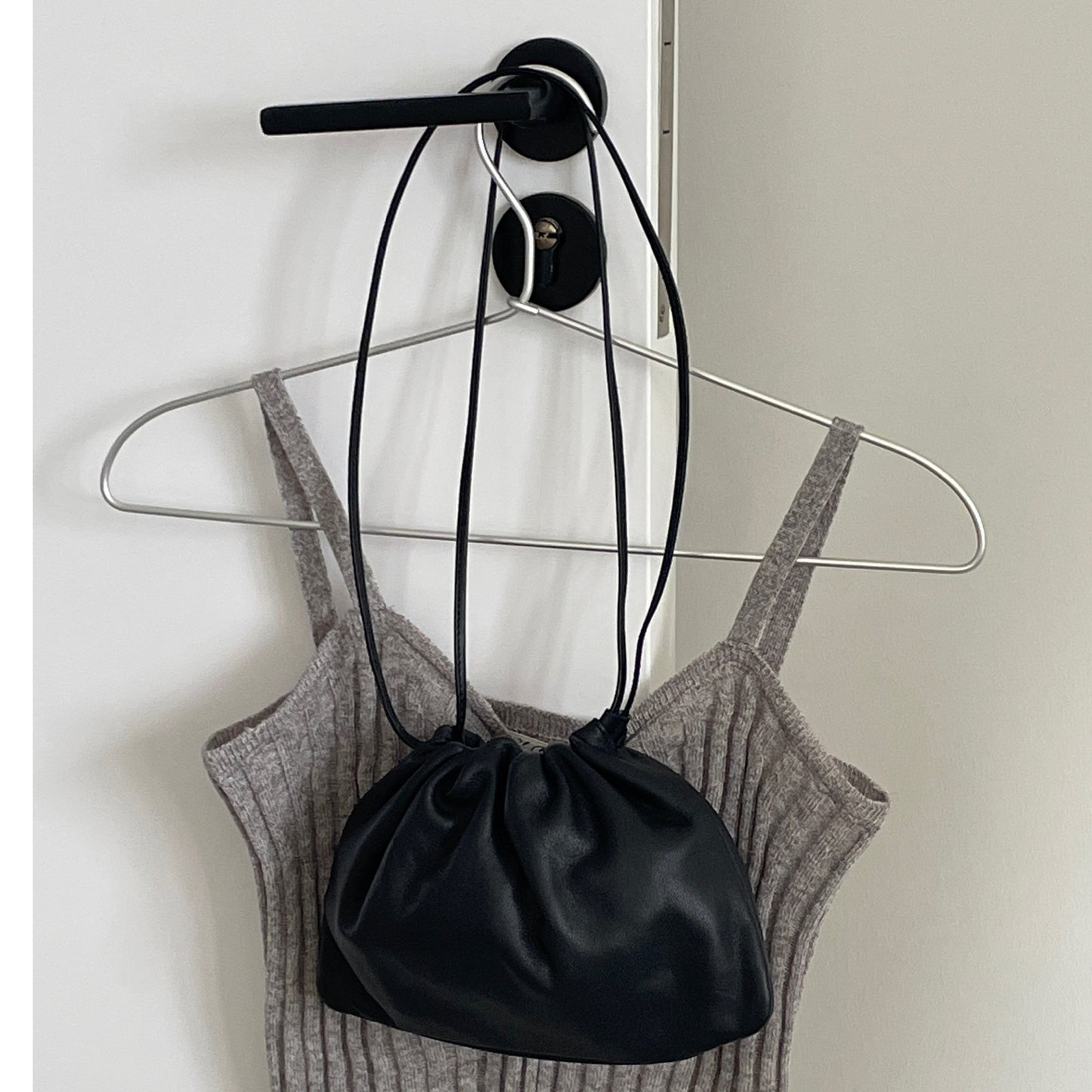 Graceful Niche Underarm Sheepskin Cloud Drawstring Crossbody Bags