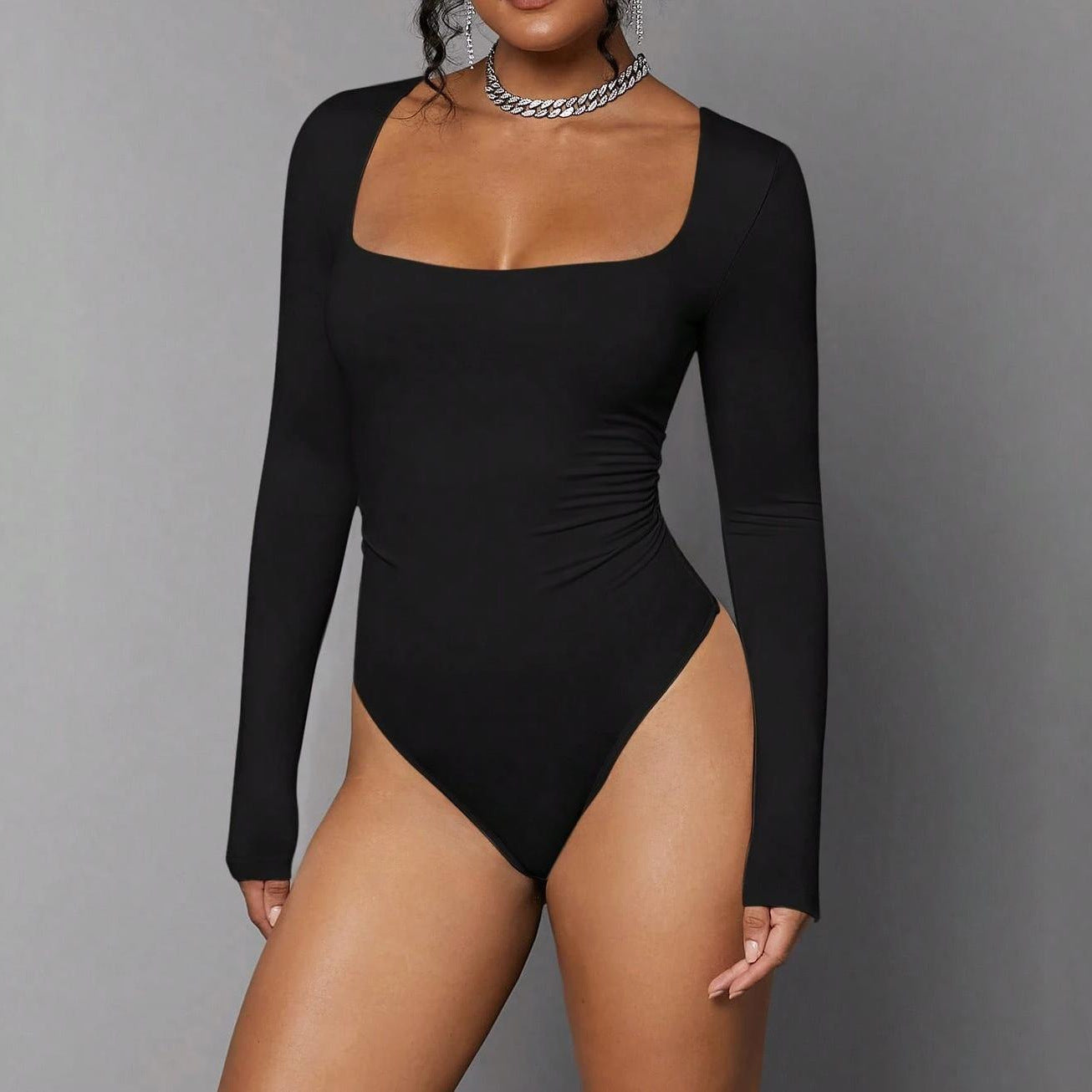 Women's Sexy Base Shirt Tight Long Sleeve Jumpsuits
