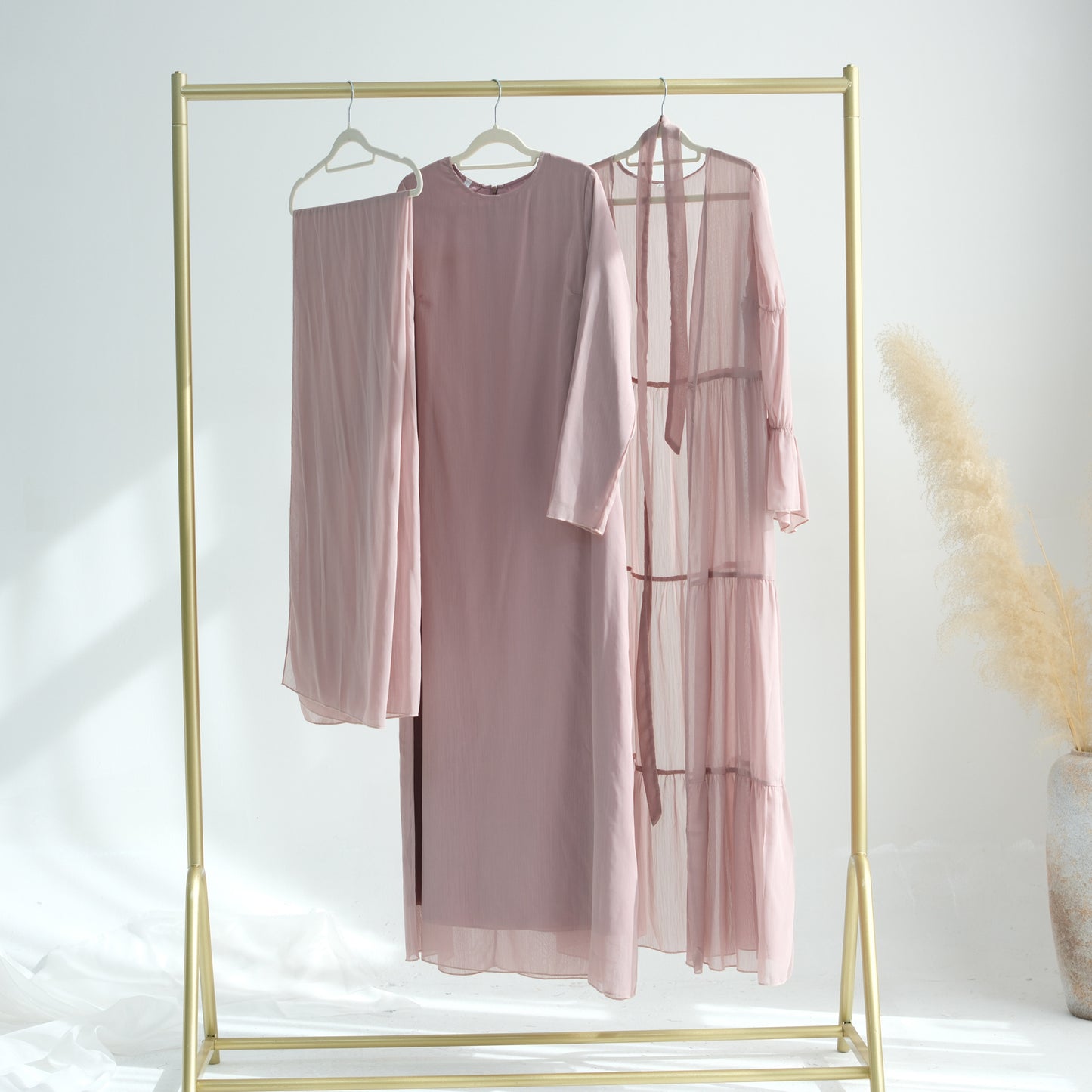 Turkey Encounter Elegant Chiffon Wrinkle Two-piece Dresses