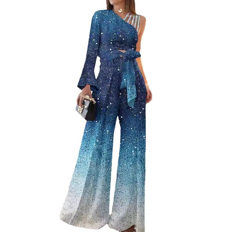 Women's Casual High Waist Wide Leg Jumpsuits