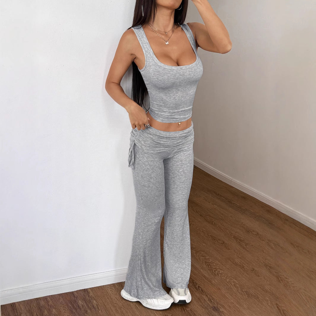 Color Tied Two-piece Set Slimming Commuter Fashion Casual Suit
