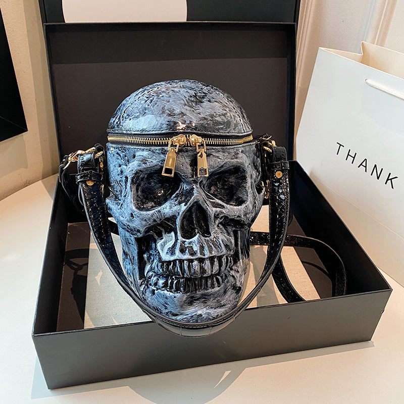 Women's & Men's & Creative Funny Personality Skull Metal Bags