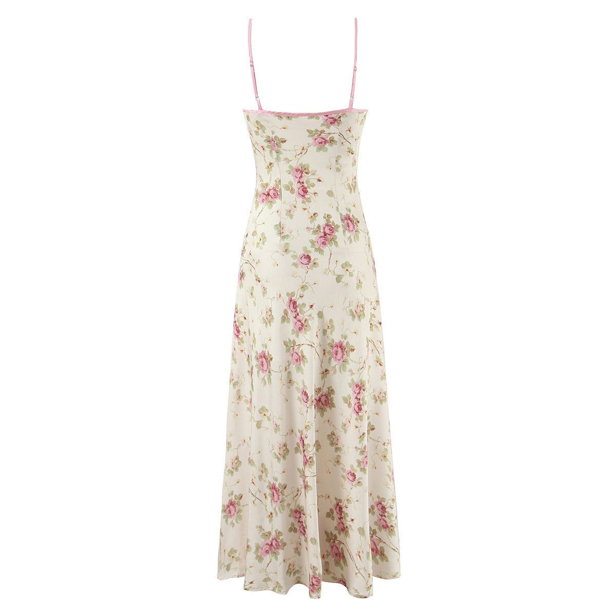 Women's Style Sexy Lace Stitching Peony Printing Dresses
