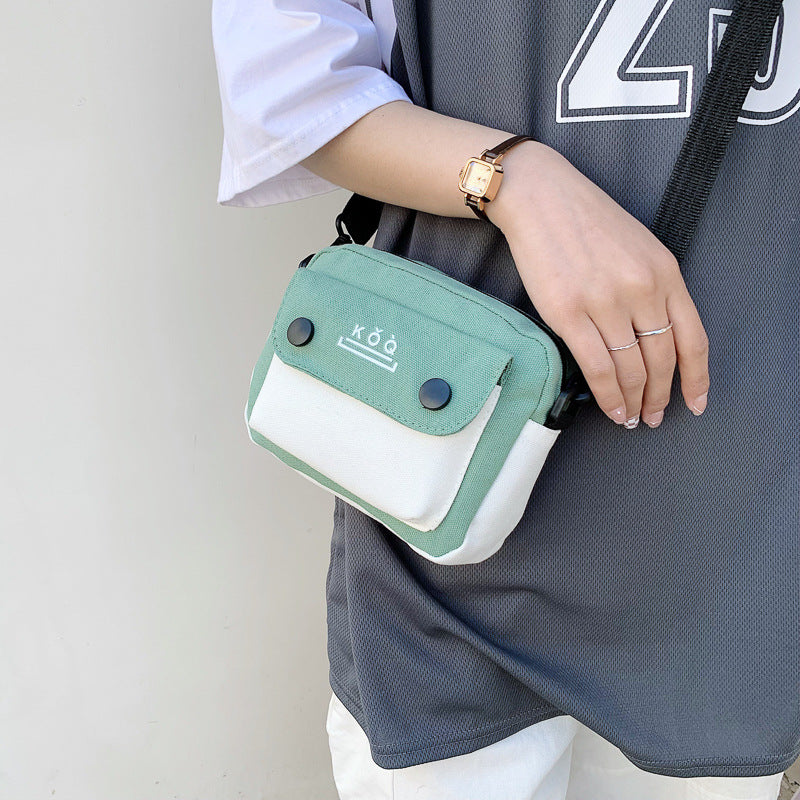 Women's Fashion Style Canvas Korean Mobile Shoulder Bags