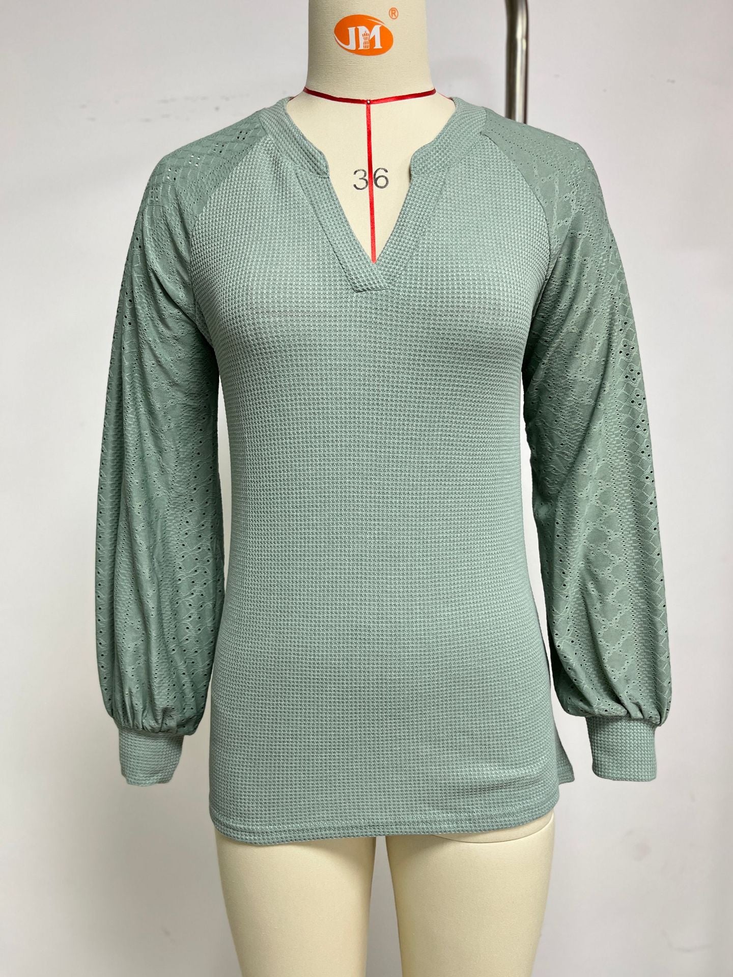 Women's Solid Color Patchwork Loose Long-sleeved Tops