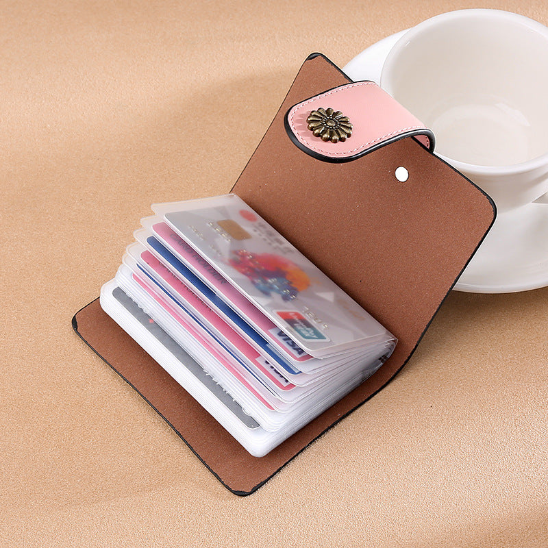 Bank Credit Cover Large Capacity Multiple Slots Compact Mini Card Holder