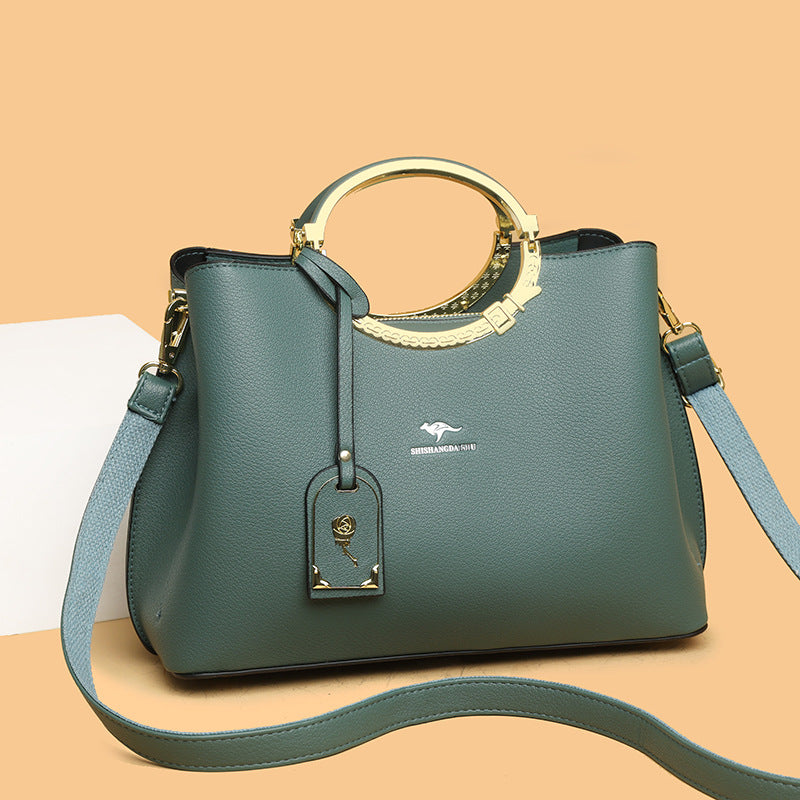 Women's Soft Leather High-grade Fashion Large Handbags