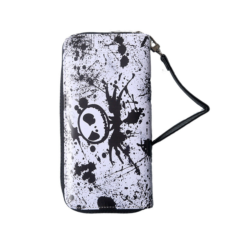 Women's & Men's & Vintage Bat Print Long Large Ladies Wallets