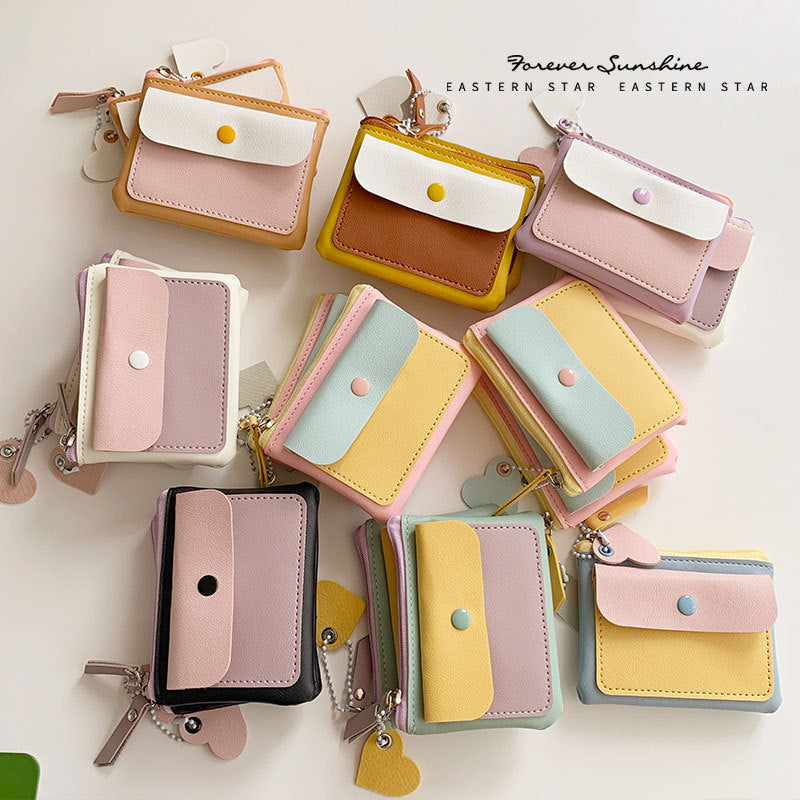 Classic Macaron Color Series Clutch Cute Ladies Wallets