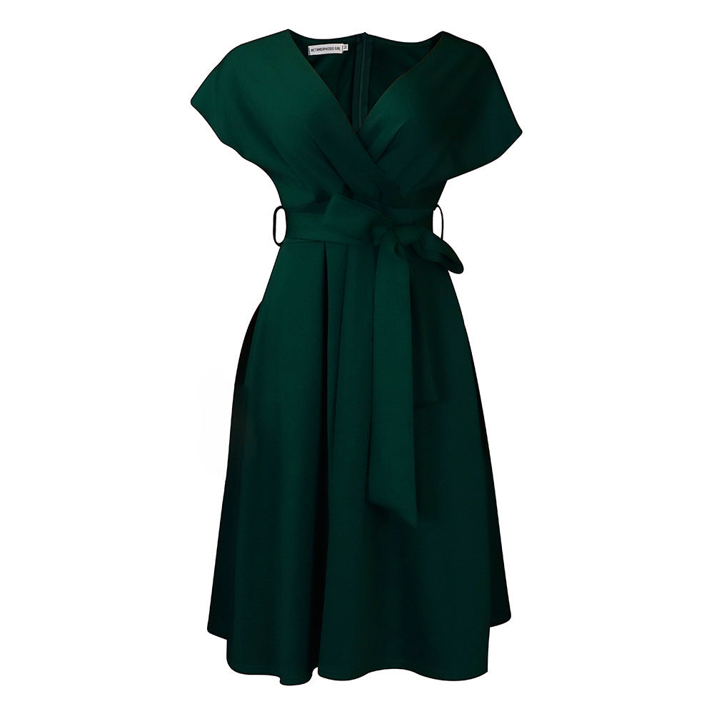 Women's African Clothes Sleeve Large Swing Dress Dresses