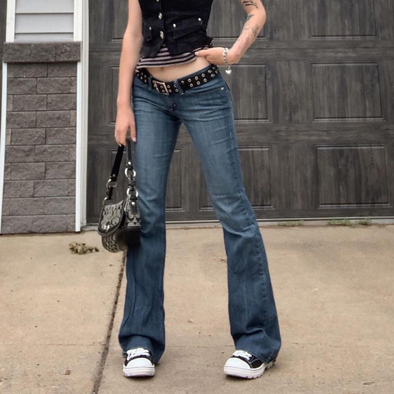 Women's Retro Simple Casual Slimming Fashionable For Jeans