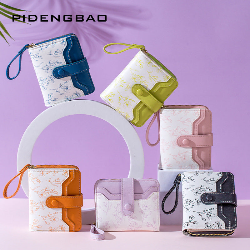 Women's Romantic Style National Fashion Floral Large Ladies Wallets