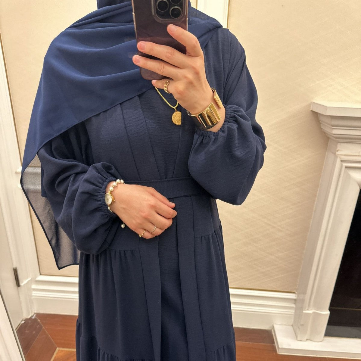 Turkish Solid Color Robe Dress Two-piece Dresses