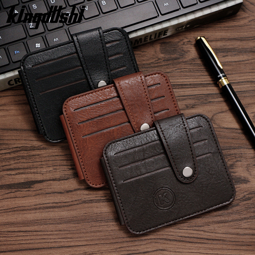 Retro Easy Matching Snap Multiple Slots Card Holder
