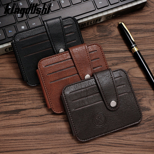 Retro Easy Matching Snap Multiple Slots Card Holder