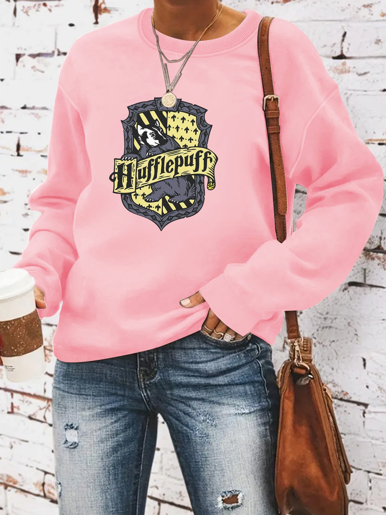 Stylish Women's Round Neck Trends Long-sleeved Tops