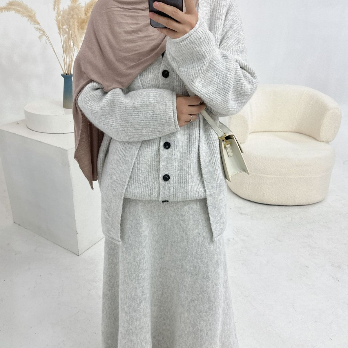 Turkey Thickened Knitting Solid Color Three-piece Suits