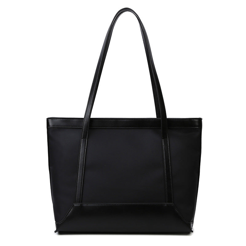 Women's Large Capacity Nylon Stitching Fashion Commuter Tote Bags
