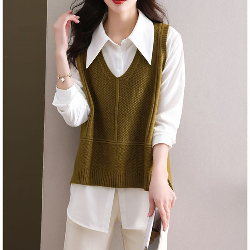 Women's Style Loose Versatile Casual Outdoor Knitted Vests