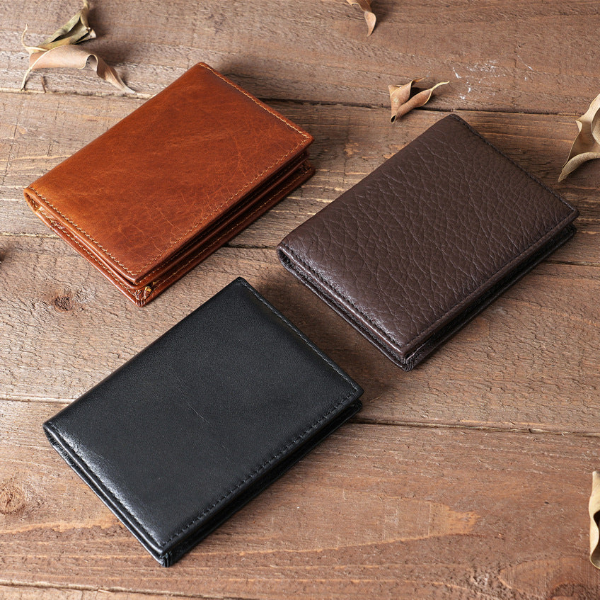 New Innovative Leather Boys Vintage Consignment Card Holder