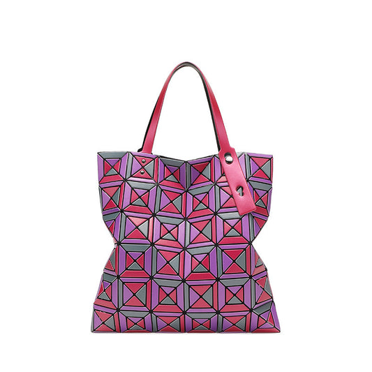 Women's Style House Color Matching Geometric Diamond Pattern Bags
