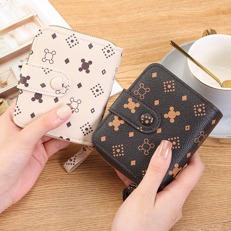 Women's Short Zipper Graceful Expanding Clutch Fashion Ladies Wallets
