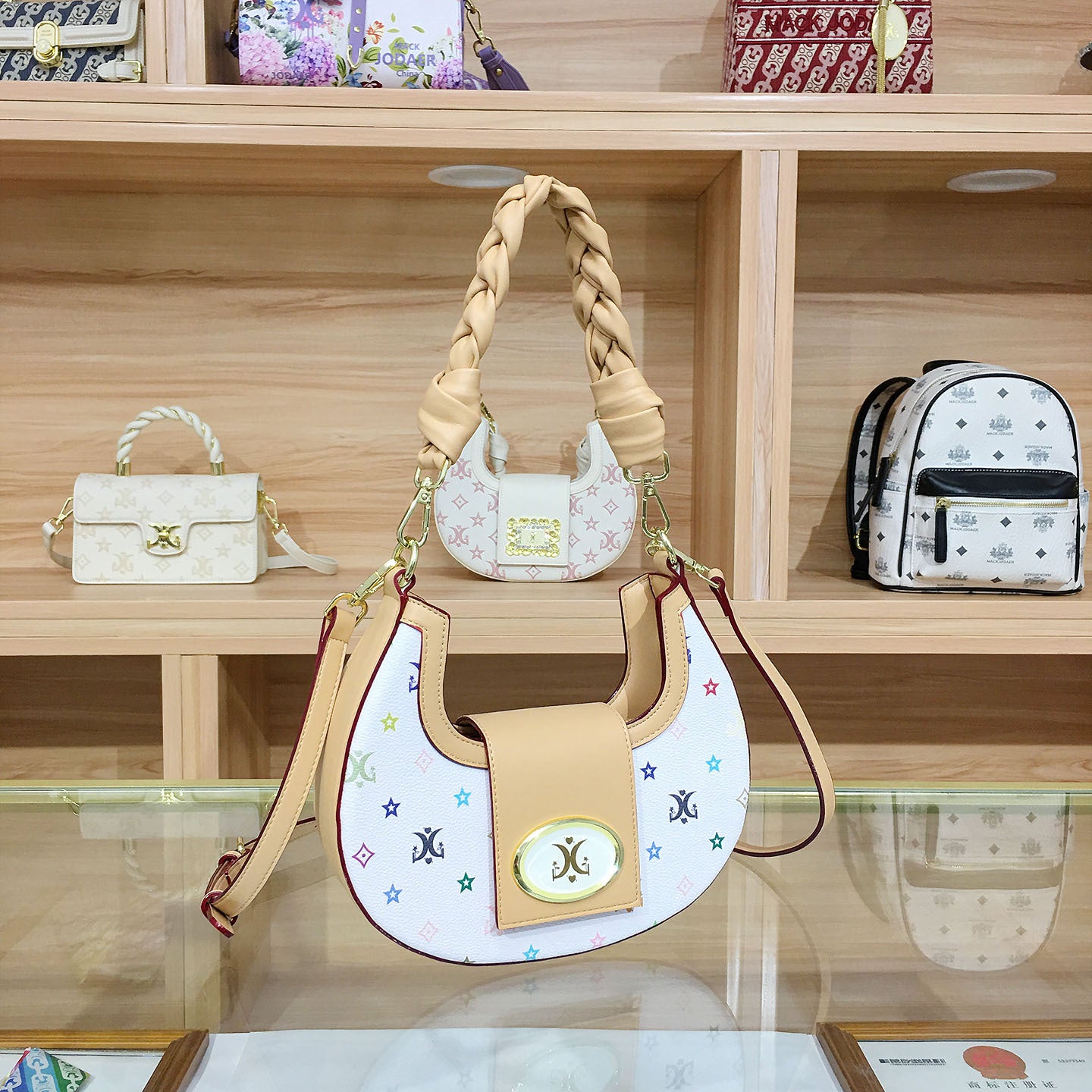 Twist Weave Crescent Autumn Niche Printed Armpit Bags