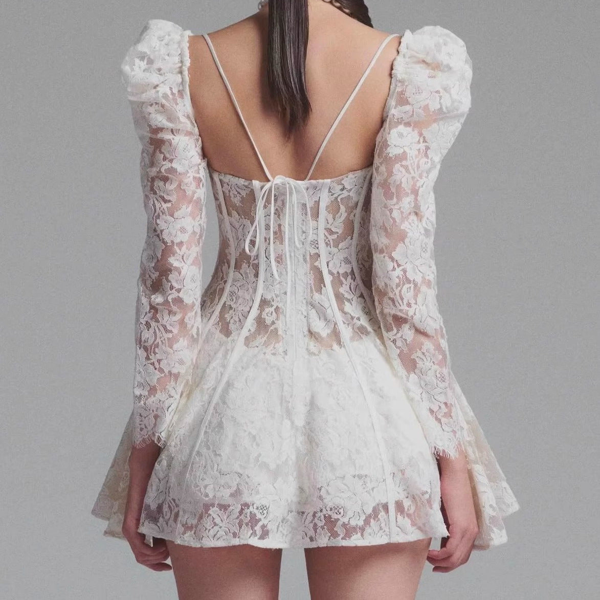 Fairy Sexy Wrapped Chest Flared Sleeve Dresses