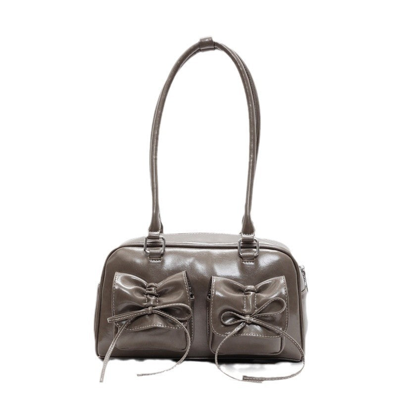 Bow Underarm Female Winter Hand Holding Bags