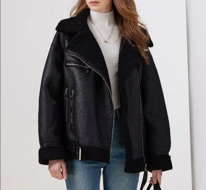 Women's Belt Fleece Lined Double-sided Long For Coats