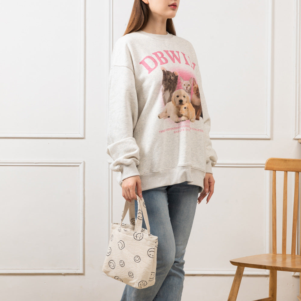 Style Corduroy Retro Woven Mummy Lunch Handbags