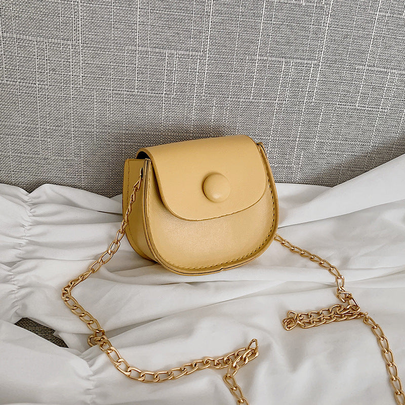 Women's Western Style Autumn Mini Solid Color Shoulder Bags