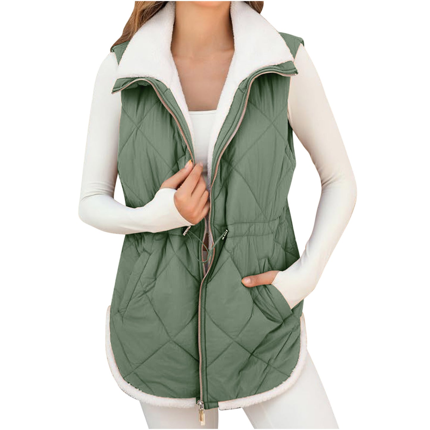 Women's Durable Mid-length Street Hipster Casual Vests