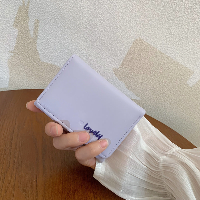 Women's Short Fresh Solid Color Cute Ladies Wallets